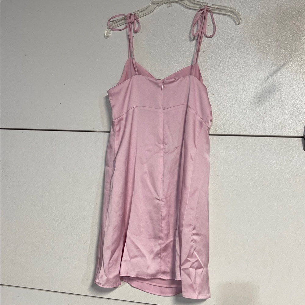 BP WOMENS PINK SATIN MINI DRESS MEDIUM - Picture 5 of 5